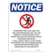 Signmission OSHA Notice, 5" Height, NOTICE In Entering Sign With Symbol, 5" X 3.5", Portrait OS-NS-D-35-V-15829 - alternate 1